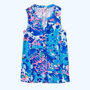 Lilly Pulitzer colorful sleeveless Essie Top XS